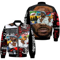 Urban Streetwear, Hip Hop, Rap, Kendrick Lamar Not Like Us Men's Striped Trim Bomber Jacket