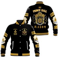 Custom Name Freemasonry 357 Prince Hall Mason 3d Baseball Jacket