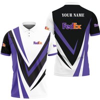 Personalized Fedex Polo Shirt, Fedex Ground 3d Printed Polo Shirt