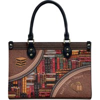 Book Lover Leather Bag, Book Lover Handbag