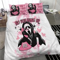 Ghostface No You Hang Up Horror Scream Halloween Bedding Set