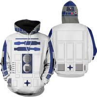 R2 D2 Robot Costume Hoodie Sweatpants, Movie Cosplay