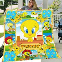 Cute King Size Tweety Bird Quilt