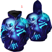 Game Undertale Sans Cosplay 3d Hoodie Sweatshirt Pullover 3d Hoodie