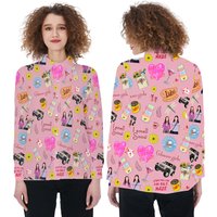 Gilmore Girls Linen Shirt, Lukes Diner Women Blouses