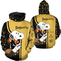 Harry Potter X Snoopy Over Print 3d Hoodie