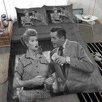 I Love Lucy Printed Black And White Duvet Cover Set Double Children