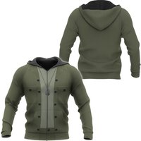Mash Costume 3d Zip Hoodie, Hawk Eye Pierce Cosplay Halloween Gift