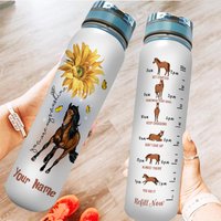 Horse Water Tracker Bottle, Horse Water Bottle