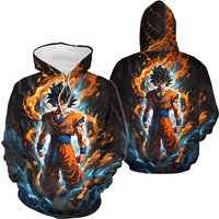 2024 New Dragon Ball Z Son Goku 3d Printed Spring Aututumn Casual Sweatshirts Fashion Pullover Hoodies Streetwear Tops Unisex
