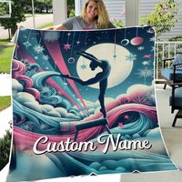 Personalized Gymnastics Blanket For Girls