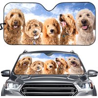 Goldendoodle Car Sunshade, Goldendoodle Auto Sunshade