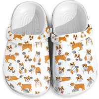 English Bulldog Shoes, Bulldog Sandal, Gift For Women, Funny Dog Clogs