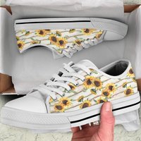 Sunflowers Low Top Canvas Shoes