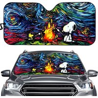 Car Sunshade Snoopy Special Gift For Snoopy Fans Auto Sun Shade Car