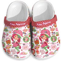 Custom Strawberry Shortcake Clog Shoes, Cute Cartoon Footwear