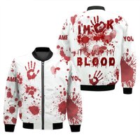 Personalized Halloween Horror I'm Ok It's Not My Blood 3d Bomber Jacket