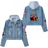 Nk On The Block 3d Full Printing Hoodie Denim Jacket
