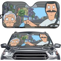 Bob Burgers Cartoon Car Sun Shade Bob Belcher Edith Cranwinkle Bobby Driver Car