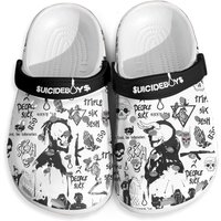 Sui.cideboys Tour Clogs, Sui.cideboys Gray Day 2024 Tour, Rap Hip Hop Merch, Music Concert Clogs