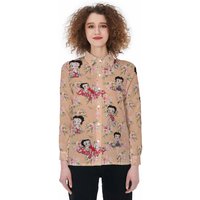 Betty Boop Women Linen Shirt,betty Boop Summer Women Shirt,women Casual Clothing