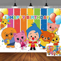 Plim Party Decorations Backdrop Banner Photography For Kids Party