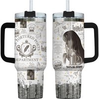 Tortured Poets Album Tumbler With Handle