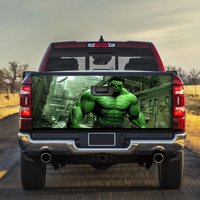 Incredible Hulk Glass Shatters Superheroes Truck Tailgate Wrap Decal