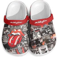 The Rollings Stones Rock Band Clogs Shoes, Shoes Gift For Fan