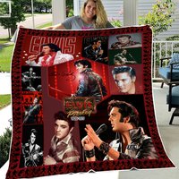 Elvis Presley King Of Rock And Roll Fleece Blanket, Gift For Fans