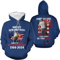 Bruce Springsteen Born In Usa 40th Anniversary 1984-2024 3d Hoodie