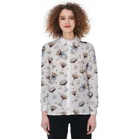 Espresso Martini Linen Shirt, Coquette Bow Women Blouses