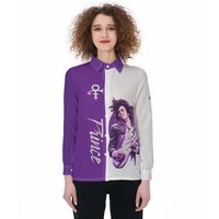 Prince Purple Shirt, Pur Rain Linen Women Blouse