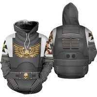 Warhammer Terminator Armor Black Templars Costume Hoodie Joggers Sets
