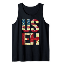 Us Eh America Canada Flag Funny American Canadian Tank Top