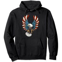 Patriotic Eagle 4th Of July Usa American Flag Men Women Kids Pullover Hoodie