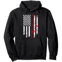 Vintage American Flag Fishing Hoodie