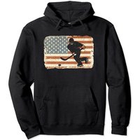 Vintage Ice Hockey Hoodie American Flag Usa Sweatshirt