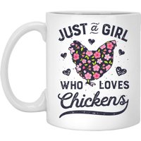 Just A Girl Who Loves Chickens Coffee Mug - Farm Lover Chicken Mug