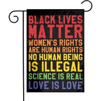 Love Is Love Black Lives Matter Garden Flag