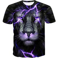 Lion Animal Tee T-shirt 3d Print Graphic Summer Shirt