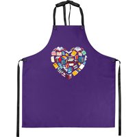 Book Lover Heart Shape Reading Club Librarian Library Gifts Apron