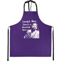 Big Lebowski Apron Funny Movie Quote Apron Vintage 90s The Dude Abides Careful Man There's A Beverage Here