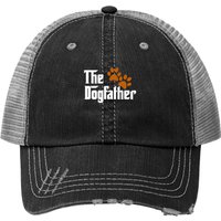 Cool Dog Dad Dog Father Trucker Hat The Dogfather Trucker Hat