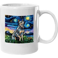 Blue Heeler Starry Night Australian Cattle Dog Art Coffee Mug