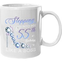 Stepping Into 55th Birthday Born 1965 Gifts 55 Years Old Coffee Mug