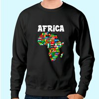 Africa Sweatshirt Proud African Country Flags Continent Love