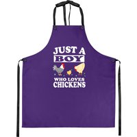 Just A Boy Who Loves Chickens Farm Chicken Gift Aprons