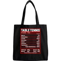Funny Table Tennis Nutrition Facts Tote Bag