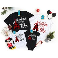 Christmas With My Tribe Matching Family T-shirt